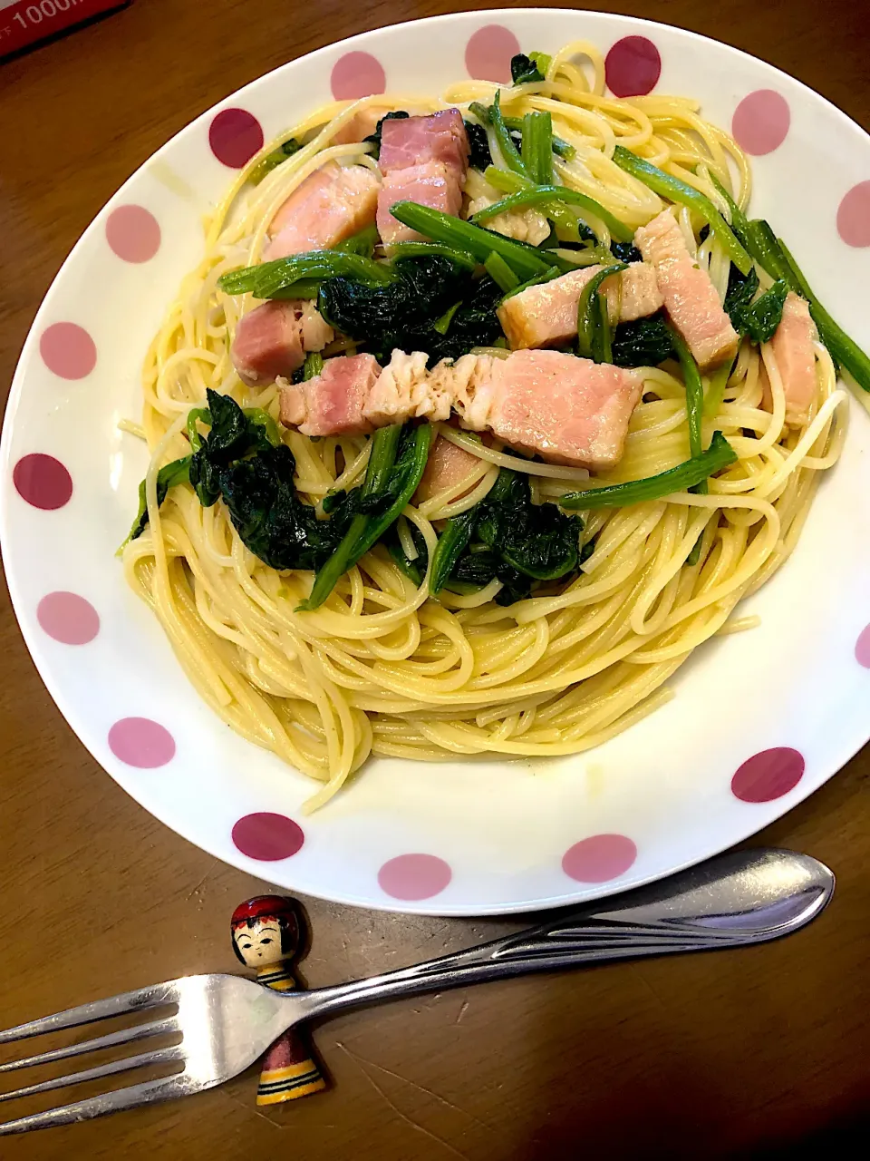 ほうれん草とベーコンの醤油バターソースパスタ|masaさん