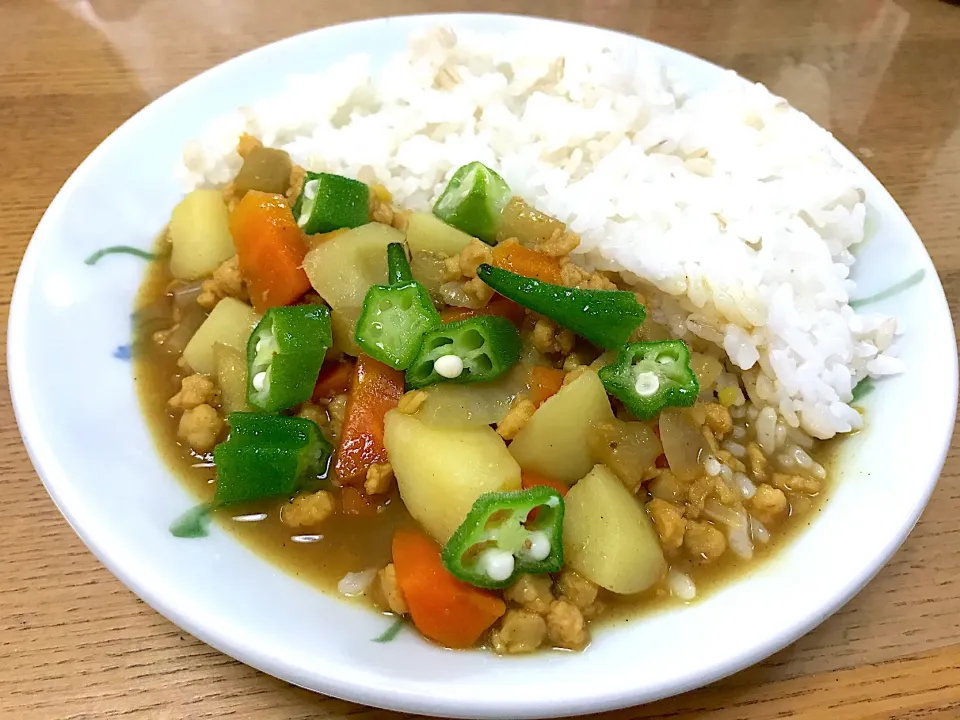 大豆のお肉でスープカレー🍛|えいぽんさん