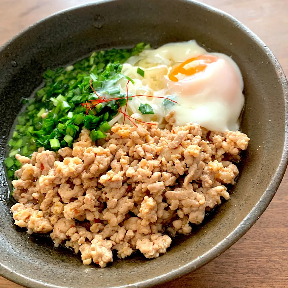 鶏がらスープのそぼろ素麺|chicaocafeさん