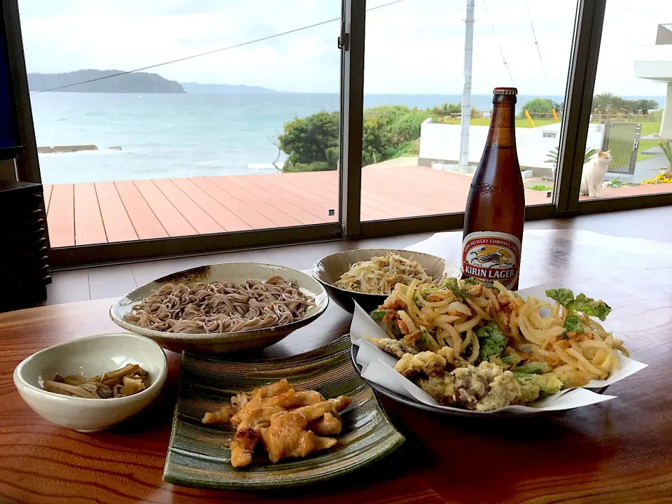 Snapdishの料理写真:2021.5.5 天ぷら&蕎麦ランチ🍻🍻🍻|ゆみずさん