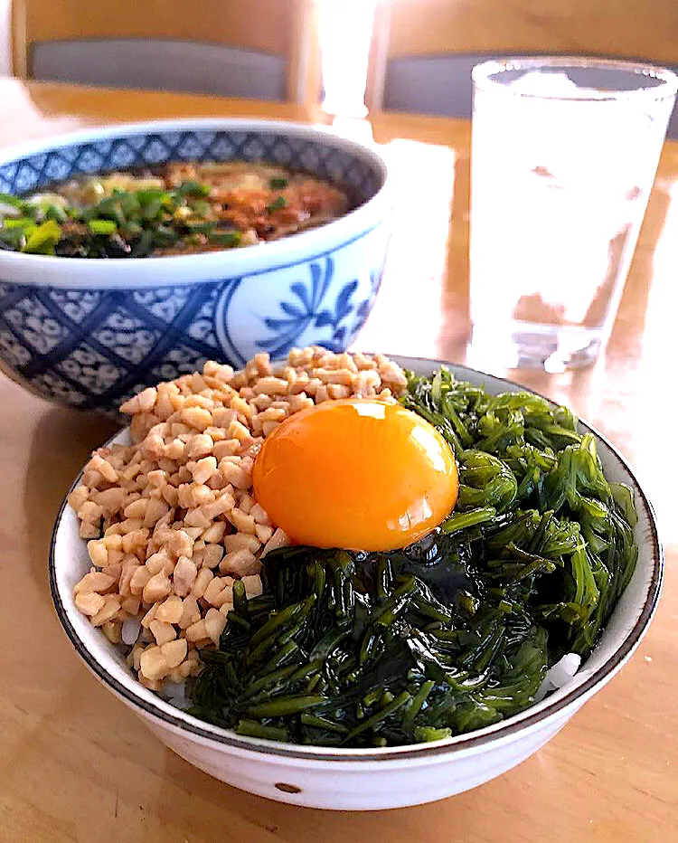 ネバネバ丼&窃盗そば|ガク魁‼︎男飯さん