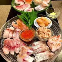 Snapdishの料理写真:こどもの日　季節の地魚　手巻き寿司|クルゼイロさん