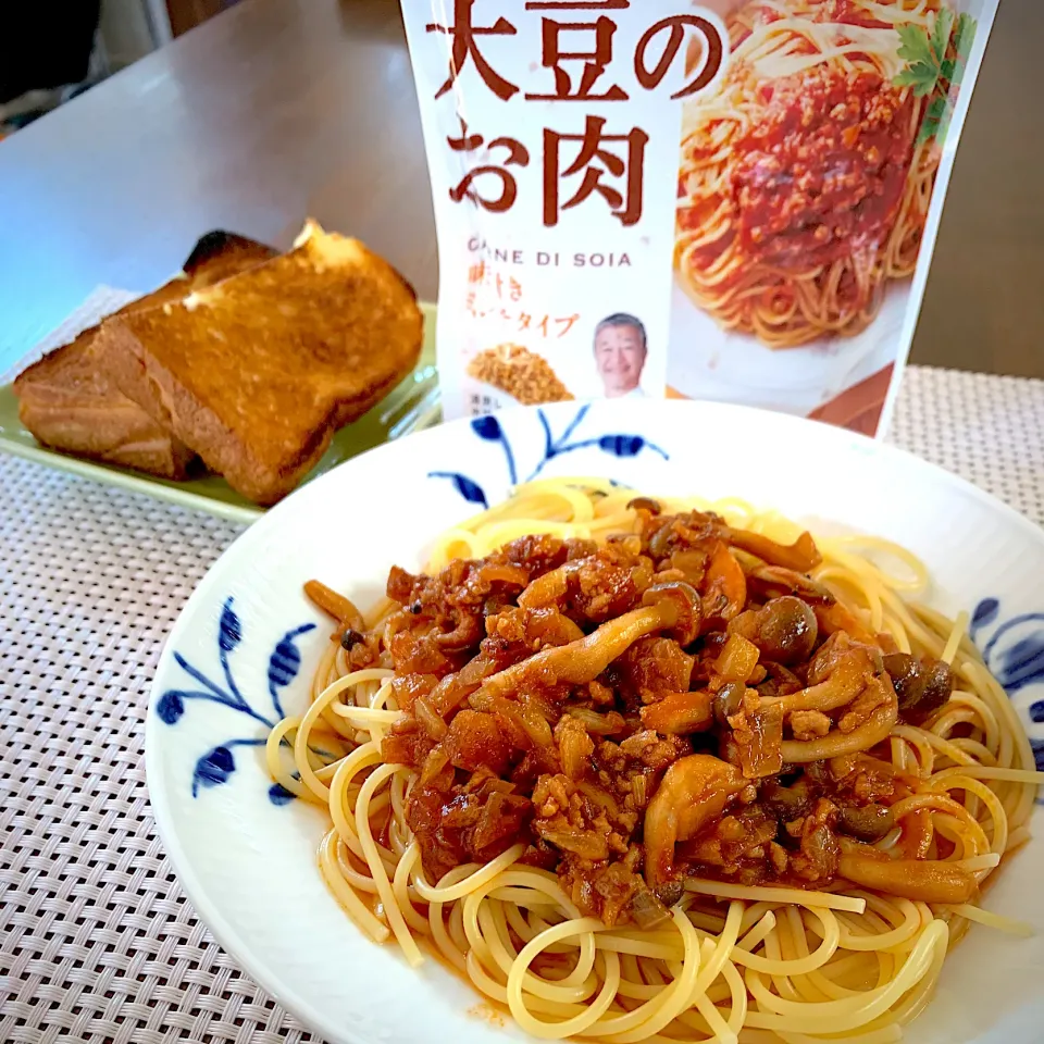 大豆のお肉でミートソーススパゲティ|ともみさん