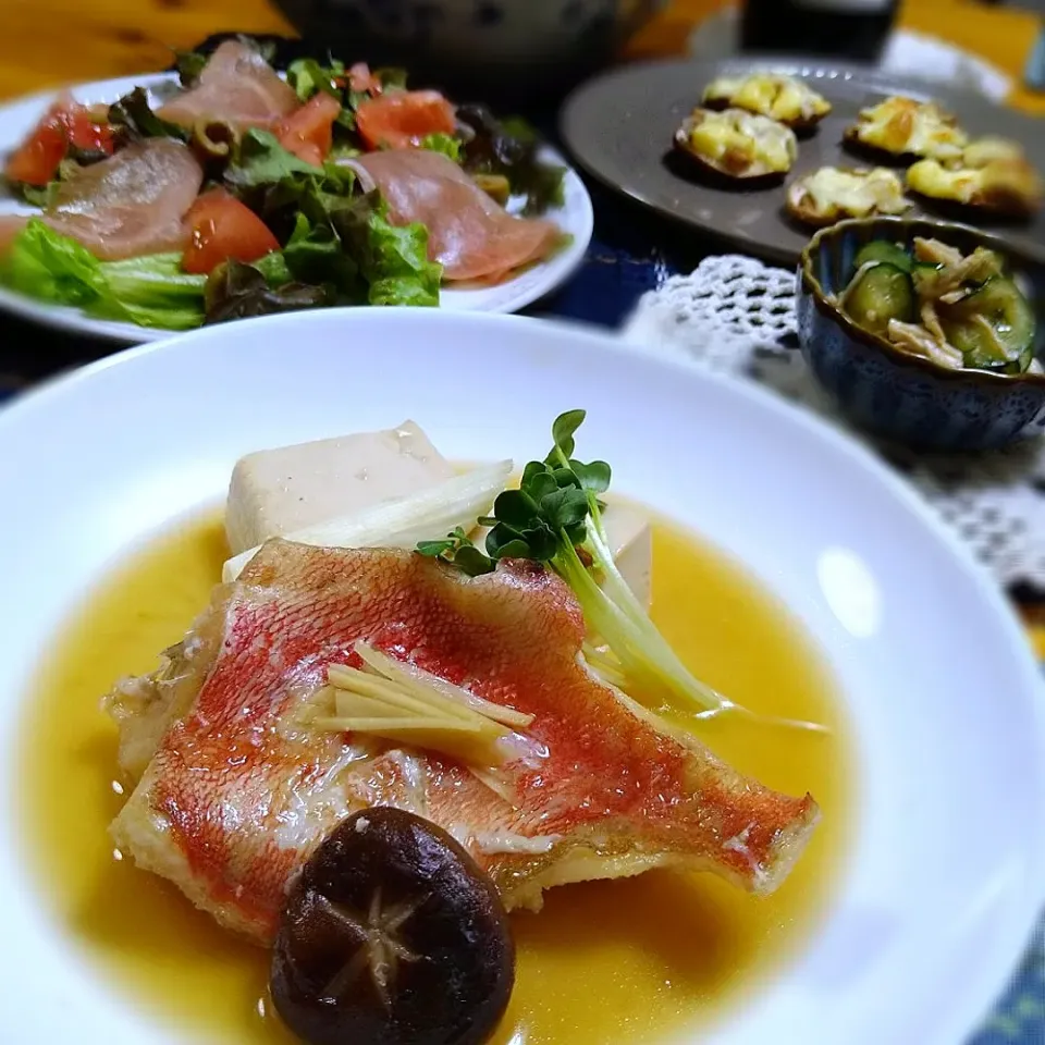 まいりさんの料理 赤魚の煮付け❤️赤魚で煮た豆腐〜美味しい🤗💕|とまと🍅さん