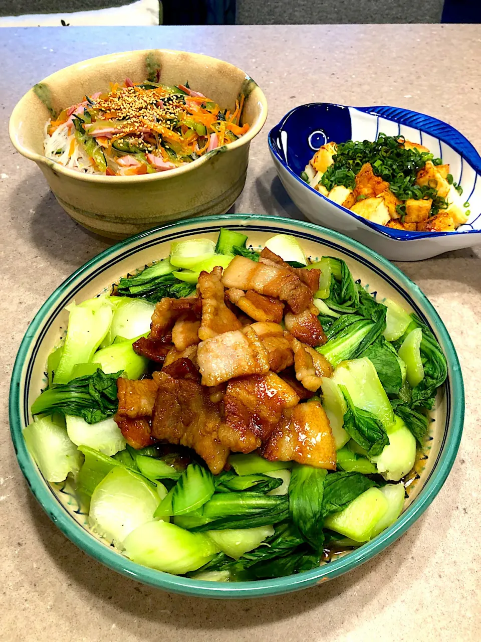 春雨サラダ🥗！豚バラ青梗菜🥬！|Mayumiさん