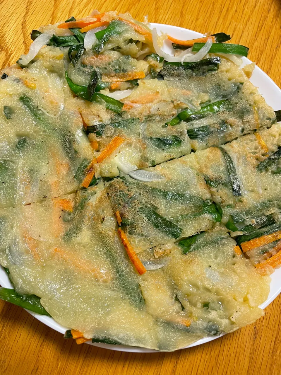 大豆粉と片栗粉でチヂミ|レナコさん