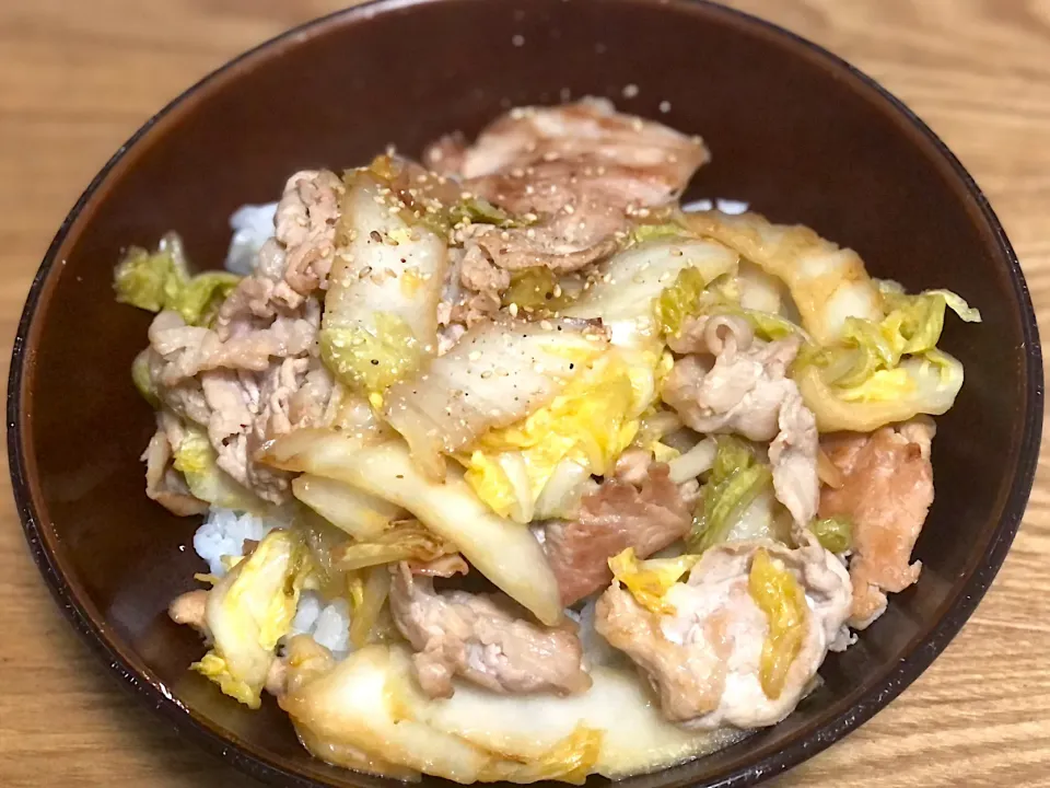 ☆豚白菜丼|まぁたんさん