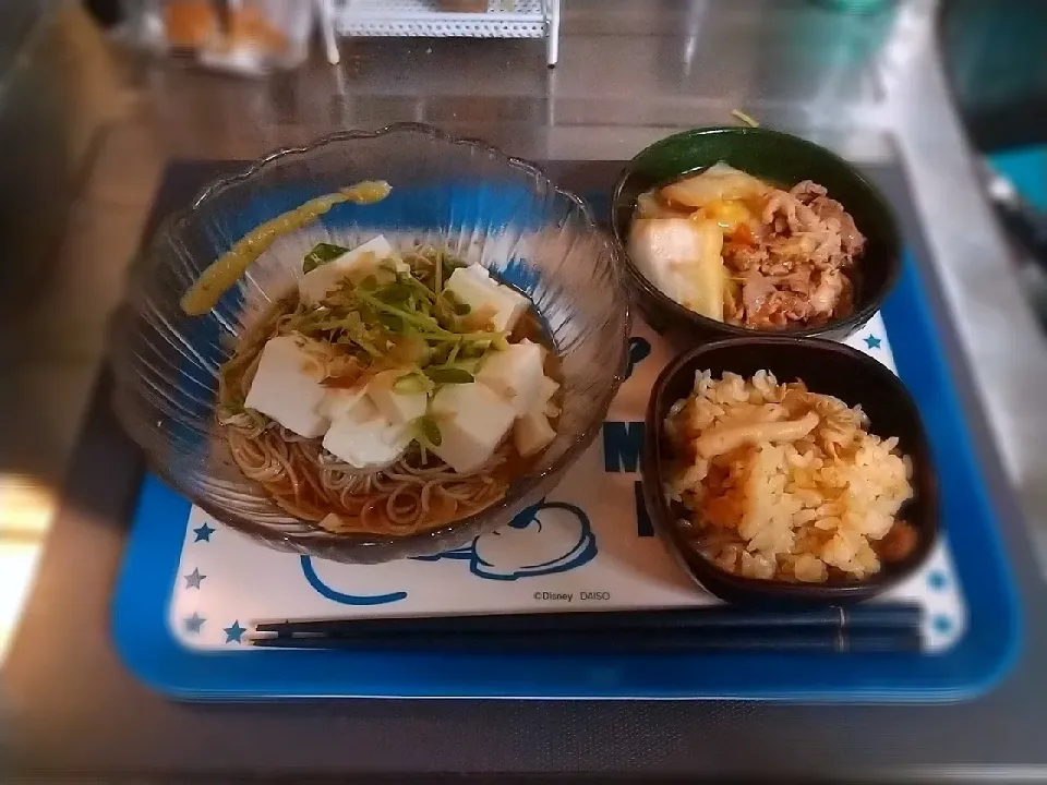 そのまんま、信州そばと豚肉と白菜の炒めもの&炊き込みご飯|ランさん