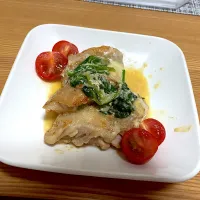 ほうれん草と鶏肉のクリームチーズ煮|そうちゃんさん