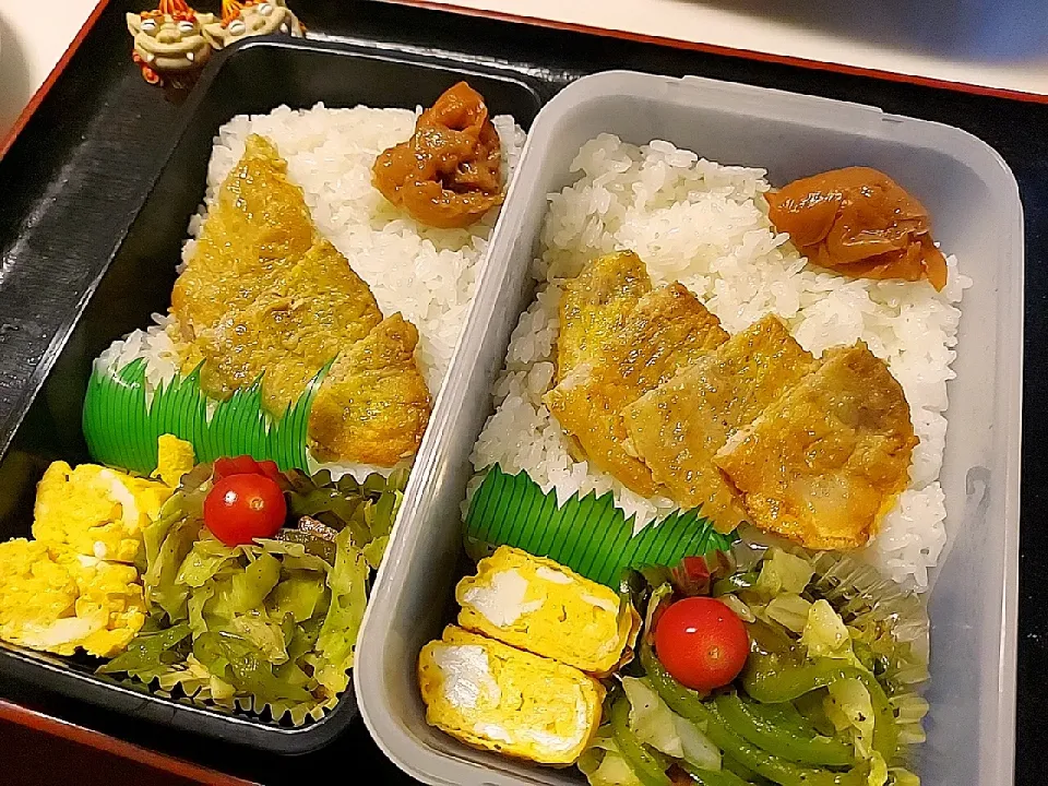 夫弁当、息子弁当|みどりさん