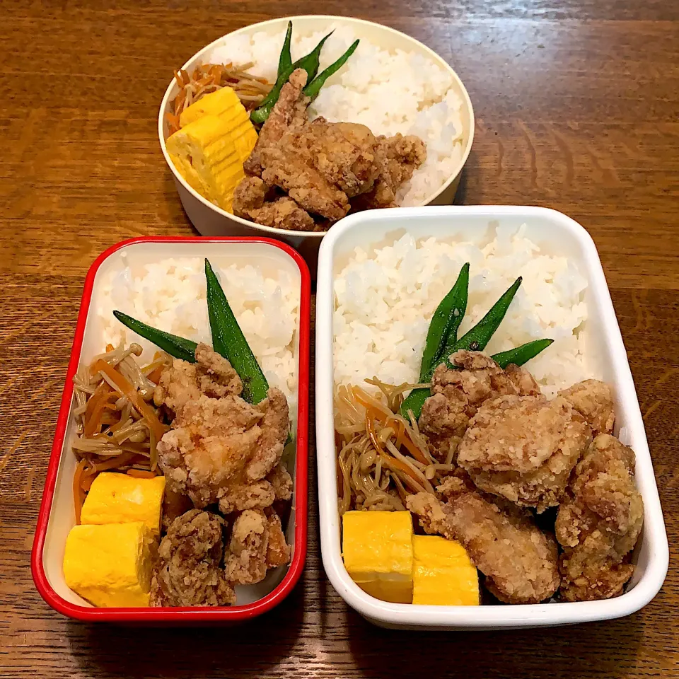 Snapdishの料理写真:中学生&高校生&父ちゃん弁当|tenoaさん