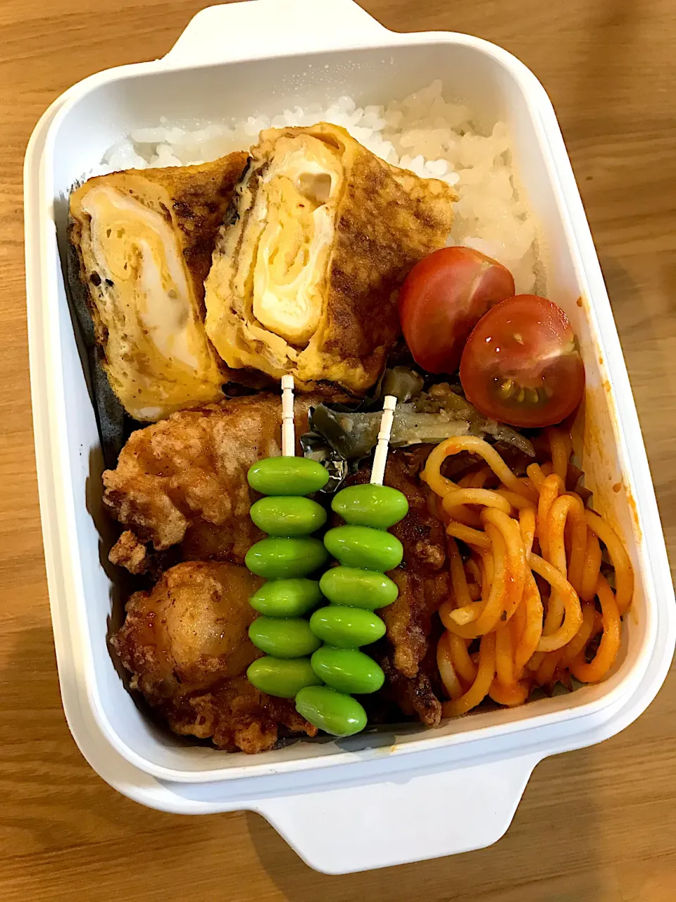 唐揚げナス味噌弁当🍱|ちっくんさん