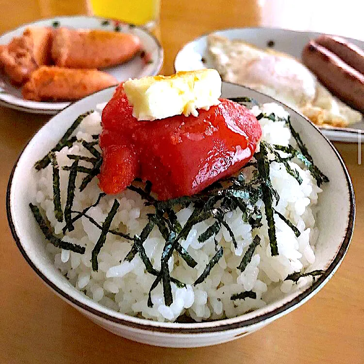 Snapdishの料理写真:🍚明太バター醤油ごはん|ガク魁‼︎男飯さん