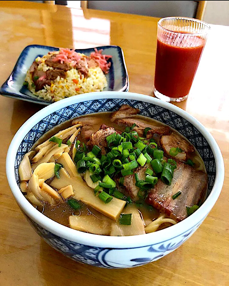 🍜自作 喜多方ラーメン風半チャンラーメン|ガク魁‼︎男飯さん