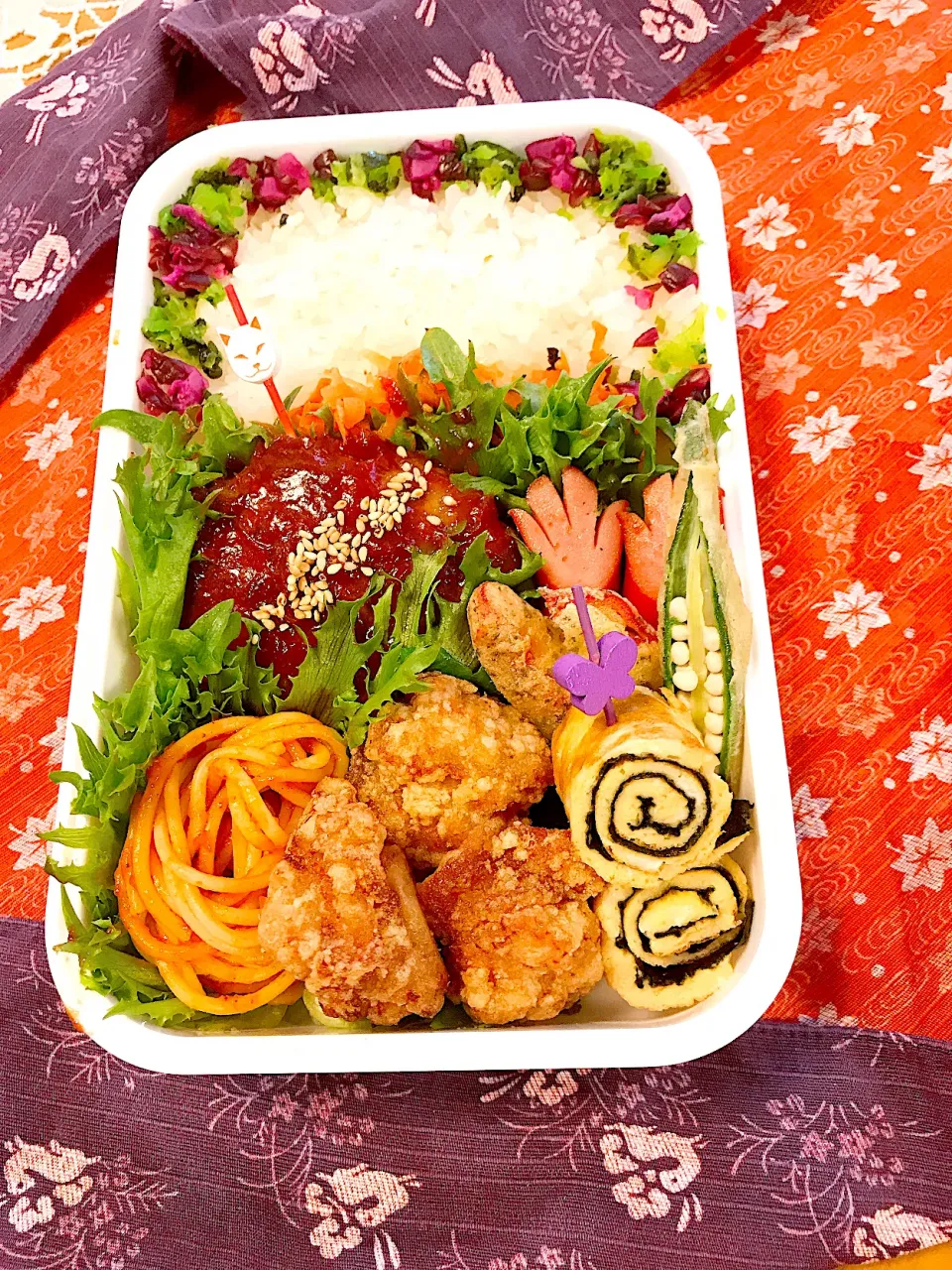 Snapdishの料理写真:パートナーのお弁当♡令和3年5月8日土曜日♡お天気は~はれっ♡|♡Fille√chie♡さん