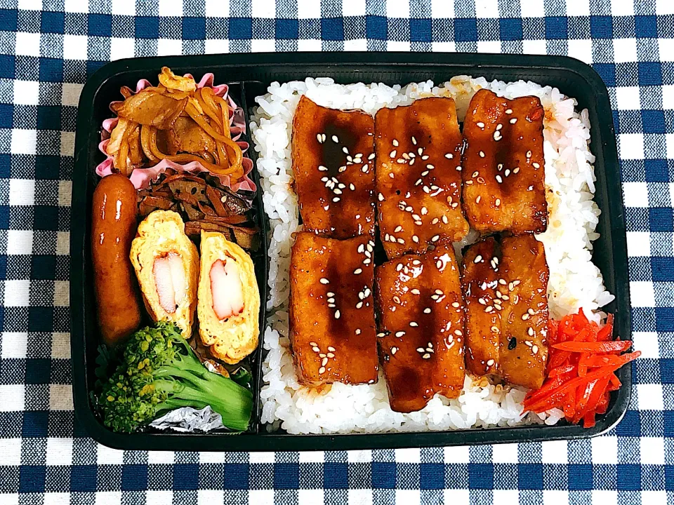 今日の旦那弁当（照り焼き豚丼弁当）|sarada.makiさん