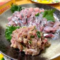 鯵の薄作りと、味噌なめろう|のりーさん