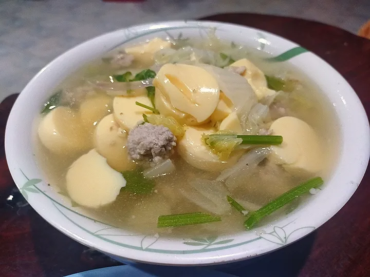 Thai soup with eggs tofu|Sleep Apneaさん