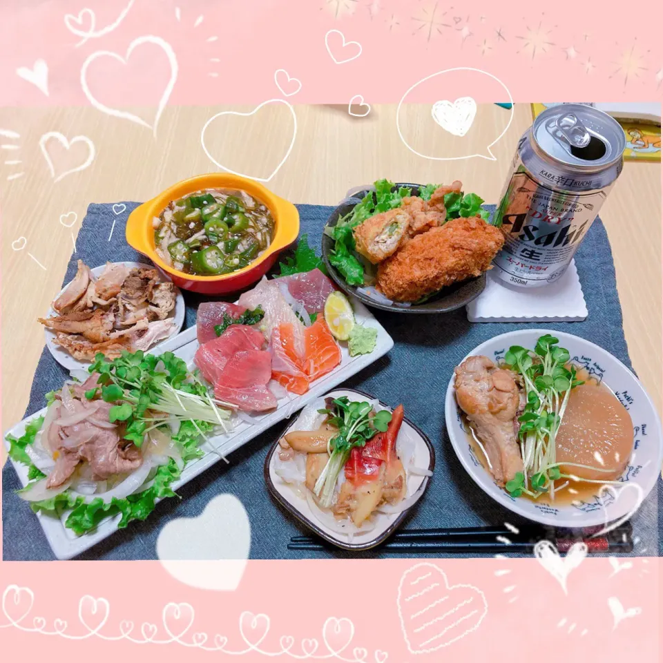 ５／８ ｓａｔ 晩ごはん🍴＊○°|rinaronarさん