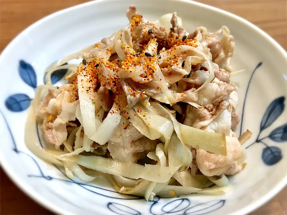 豚バラ肉と新ゴボウの和物　胡麻油の香りが食欲を刺激する|リフルシャッフルさん