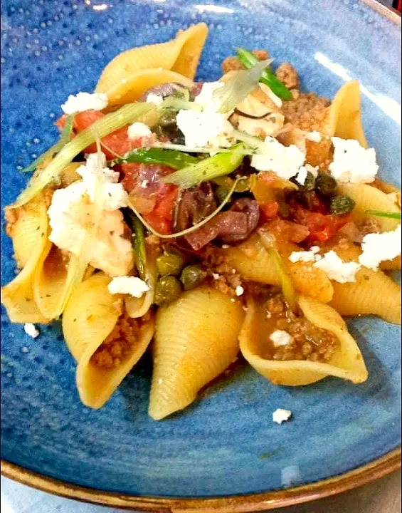 Mediterranean bolognese pasta#mosquitoSpetses#love|tina0000さん