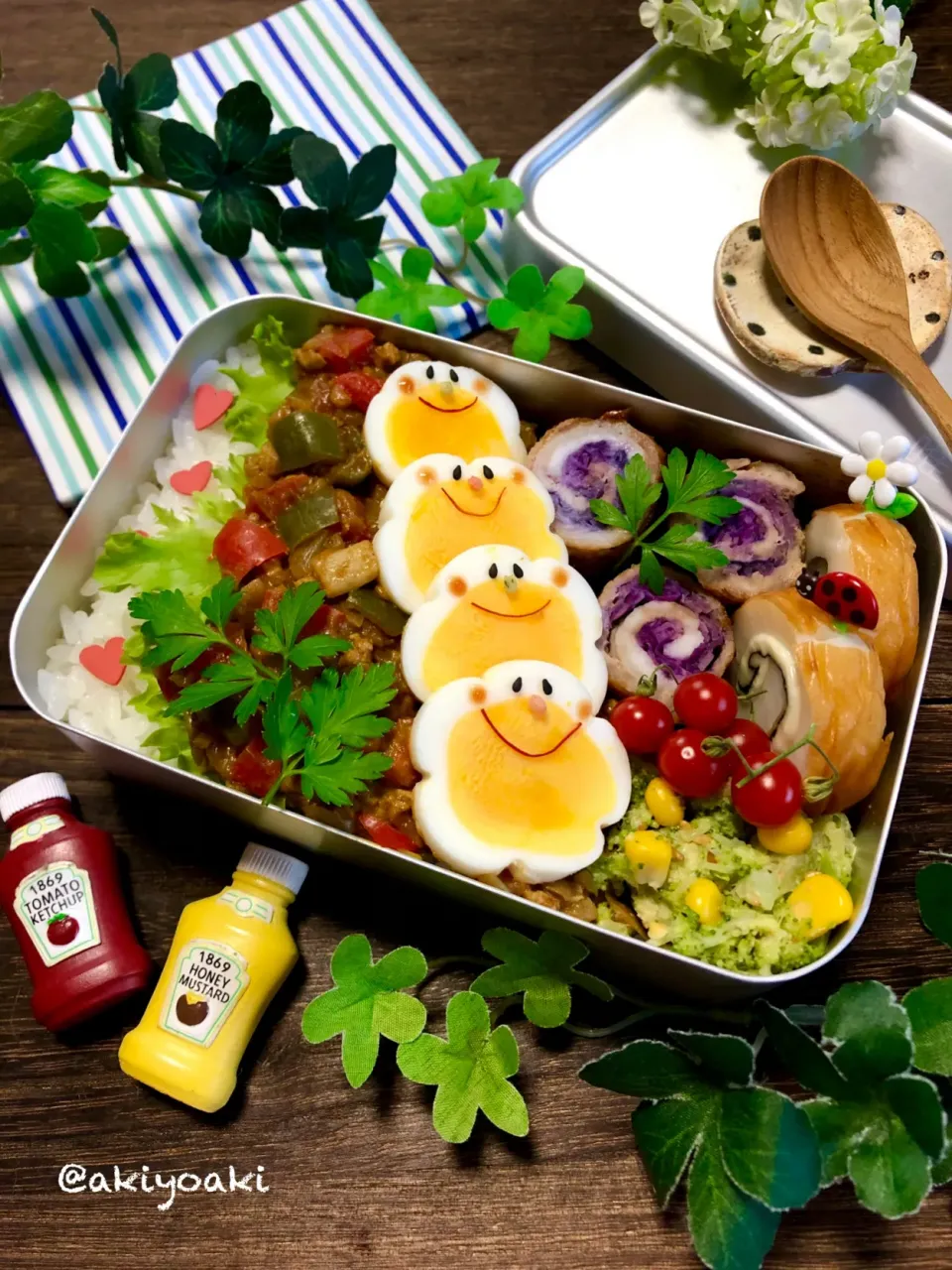 ドライカレ弁当|Akiyoෆ¨̮⑅さん