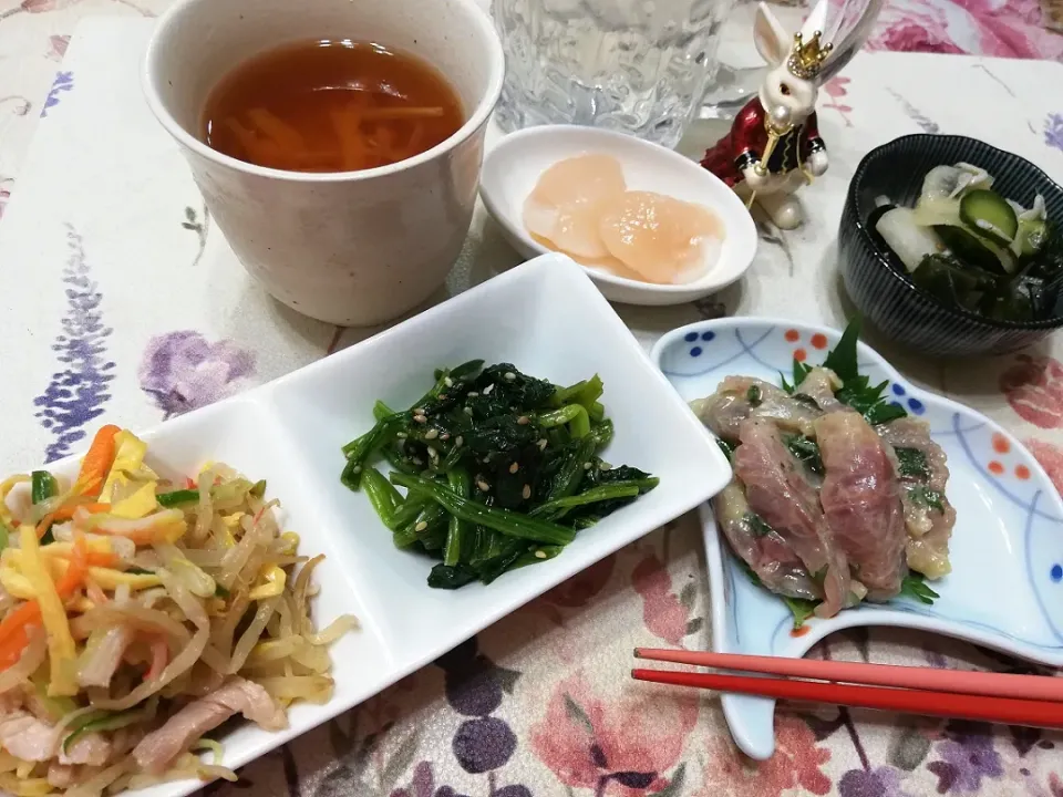 ''21,5/10
今日は鯵の酢味噌和えと作りおきで晩ご飯😋|たえさん