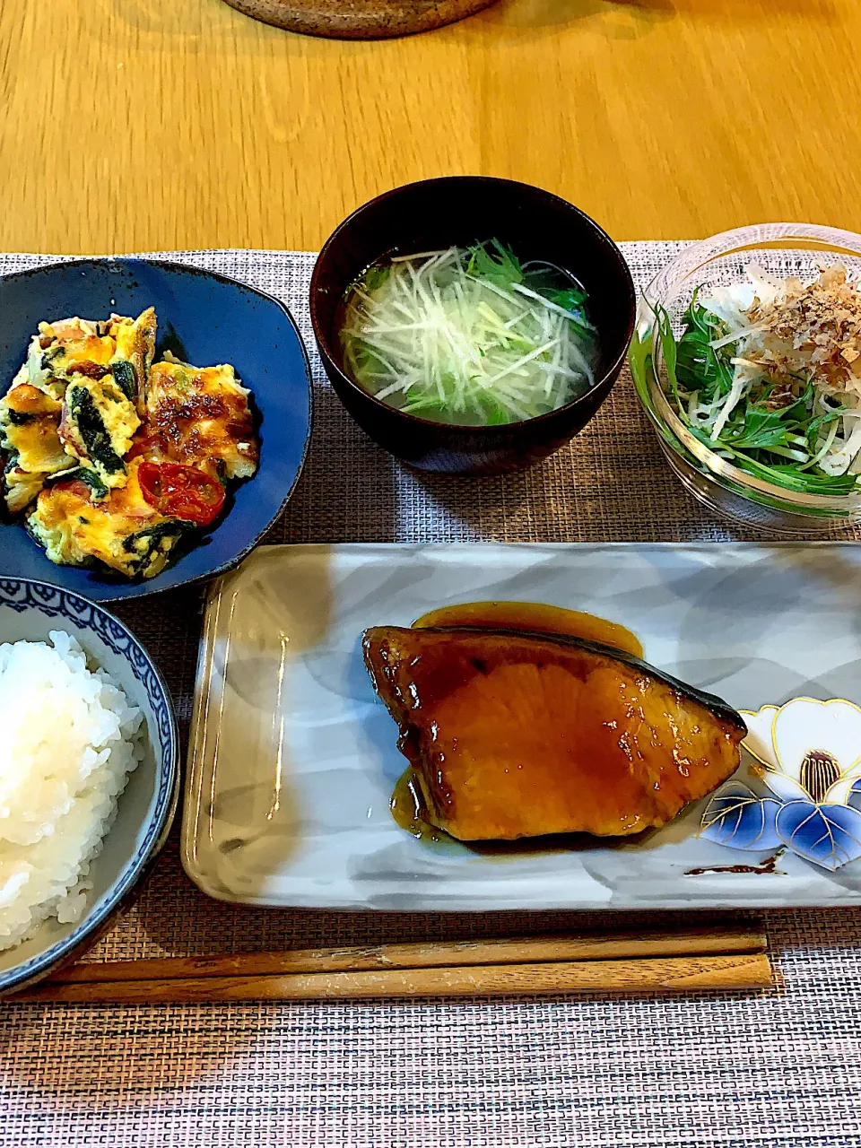 ぶりの照り焼きで晩御飯|Mikaさん