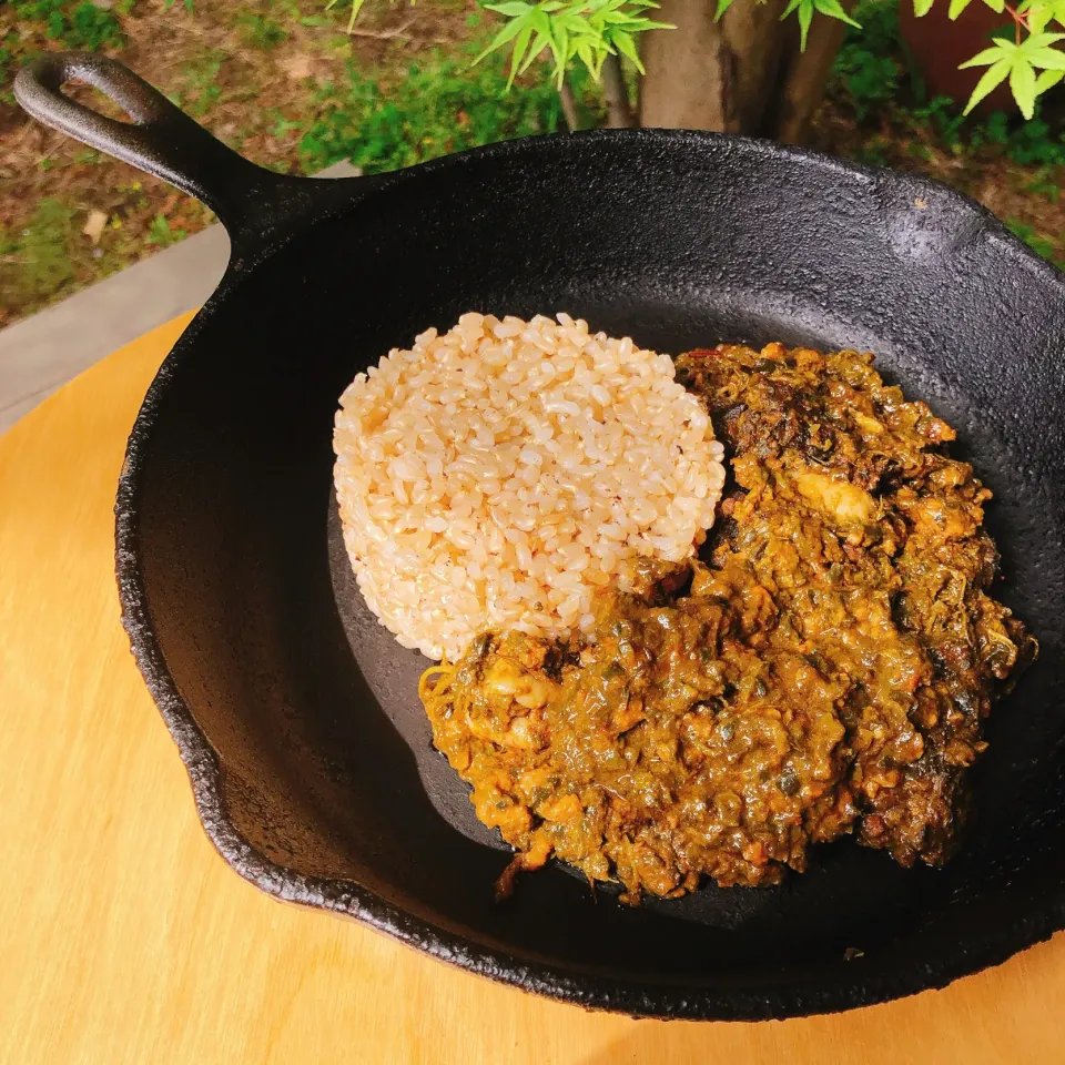 ほうれん草とトマトと大豆のお肉洋風ミンチのカレー|角康広さん