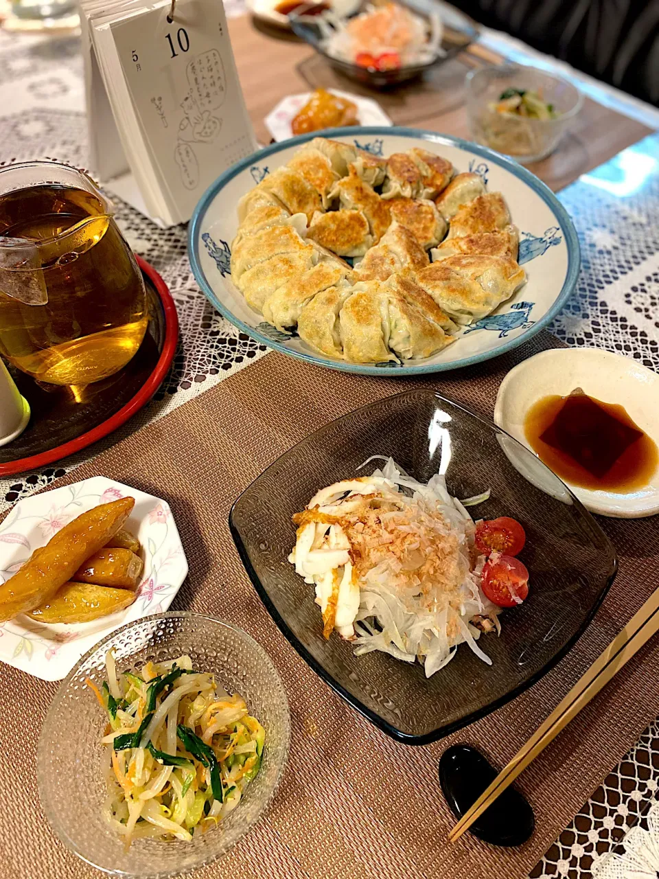 焼き餃子、淡路島新玉葱スライス|papinさん