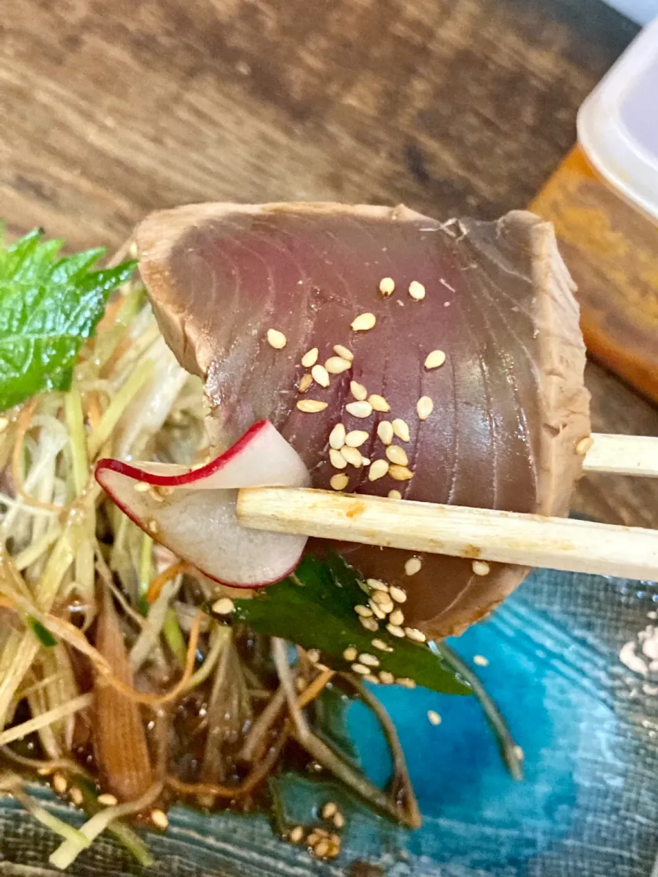 カツオのたたきバルサミコ醤油🐟|Kojiさん