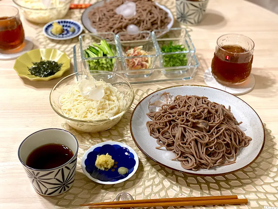 お蕎麦と素麺と薬味と|ひろさんとゆりさんさん