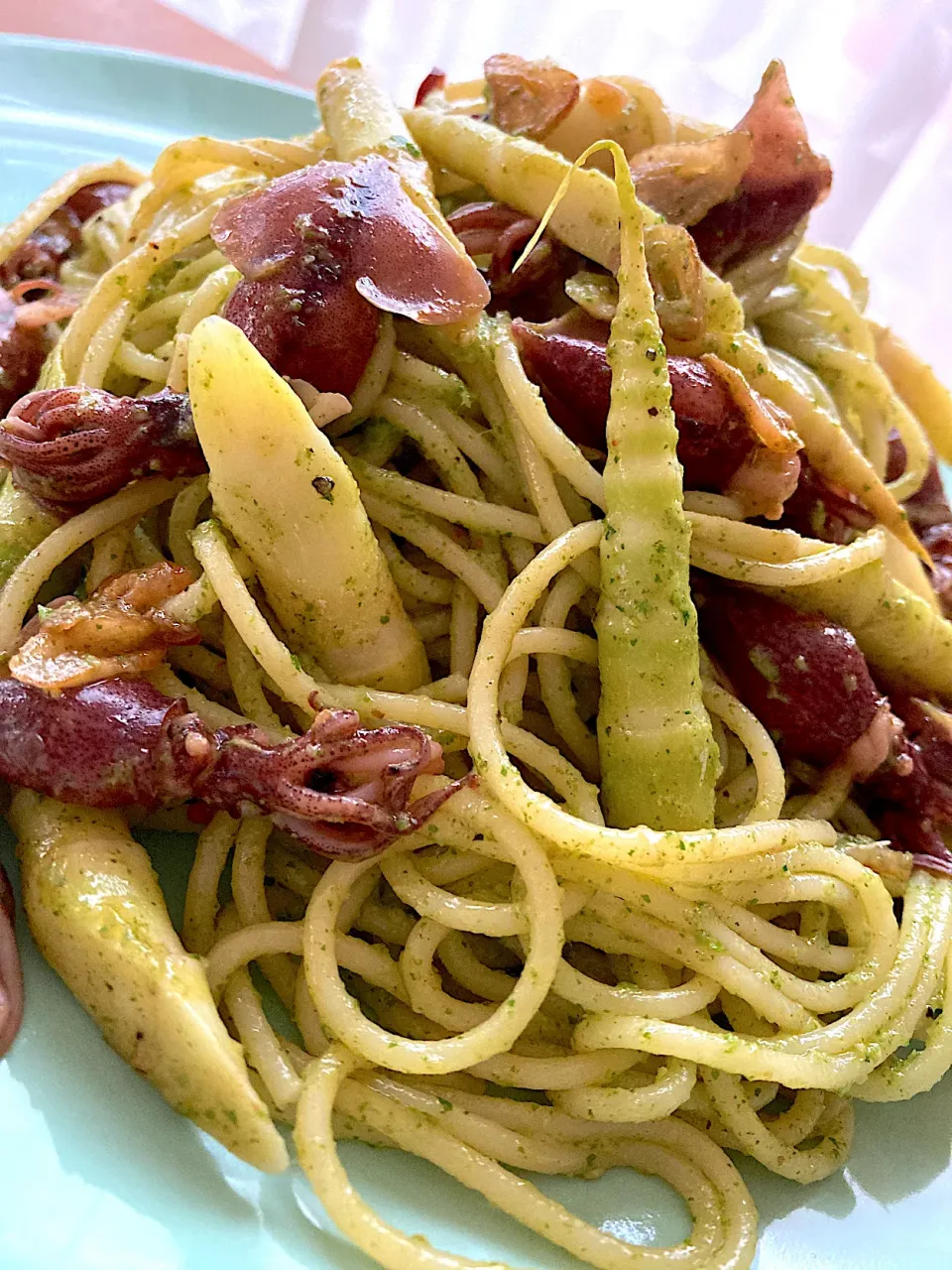 Snapdishの料理写真:ホタルイカとネマガリダケのウドベーゼスパゲティ😋🍝💕✨|アイさん