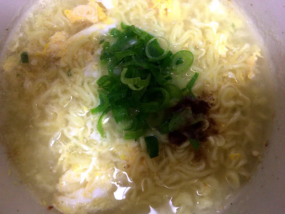 塩ラーメン(溶き卵入)|ばーさんさん