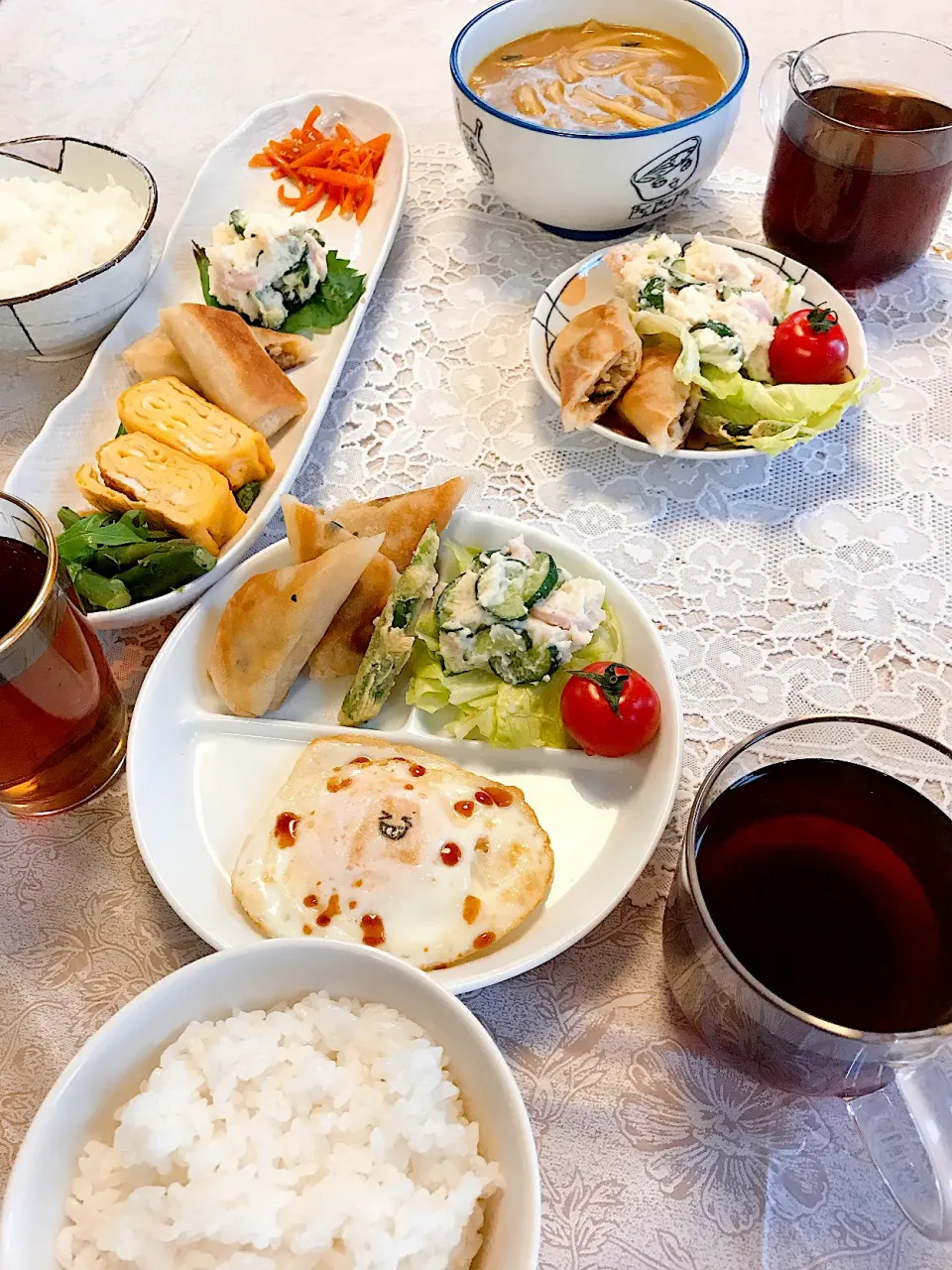 Snapdishの料理写真:わたしと三女と四女の朝食♡覚書＆記録♡令和3年5月12日水曜日♡|♡Fille√chie♡さん