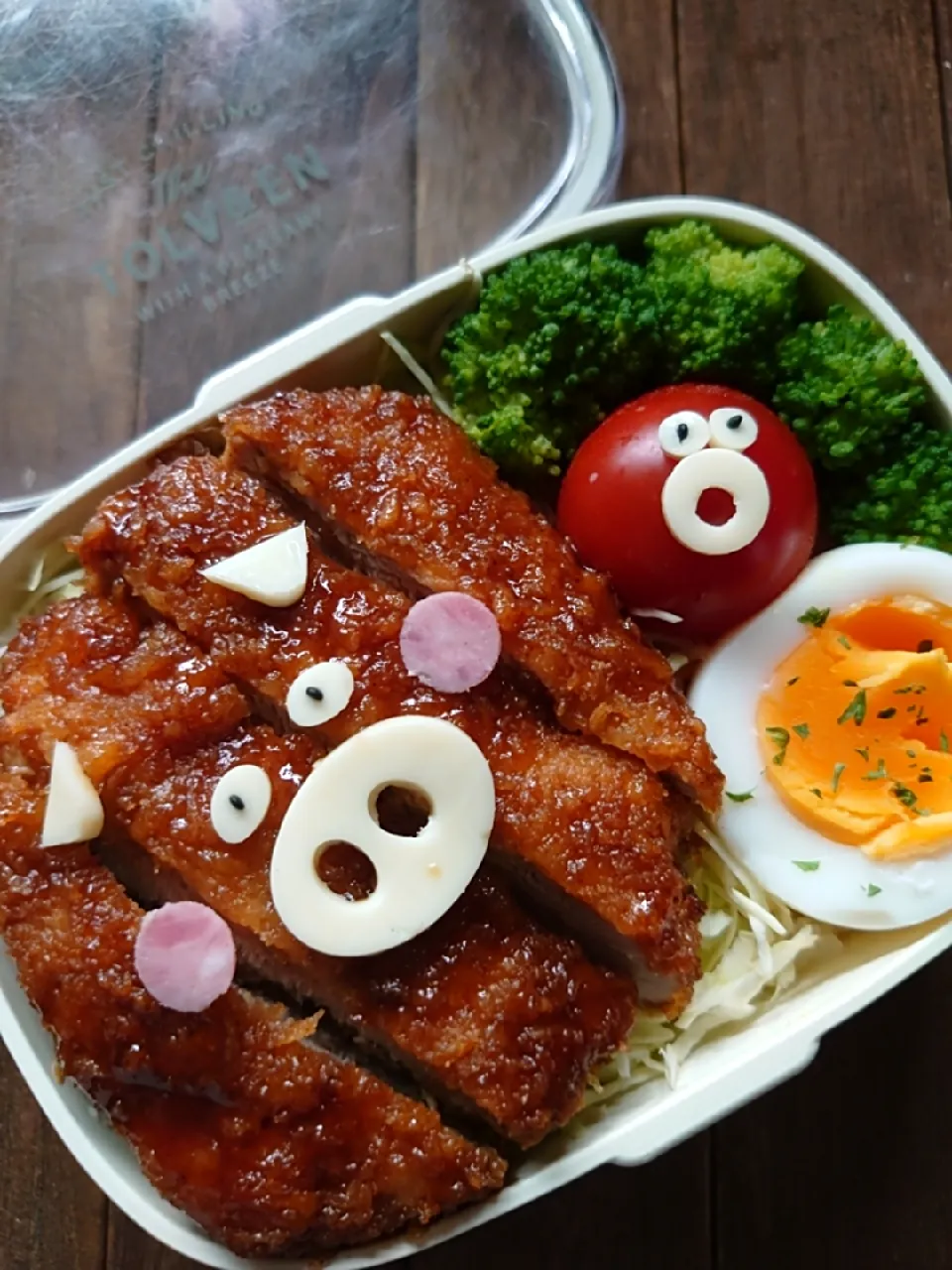 漢の…長女用🍱モリモリ食えるぜソースカツ丼弁当|ᵏᵒᵘさん