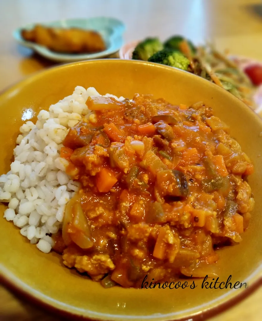 ほぼ野菜の鶏キーマカレー|kinocooさん