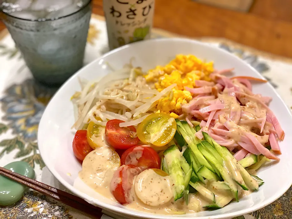 ごまわさびドレッシングで食べる冷やし中華☆|まめすけ。さん