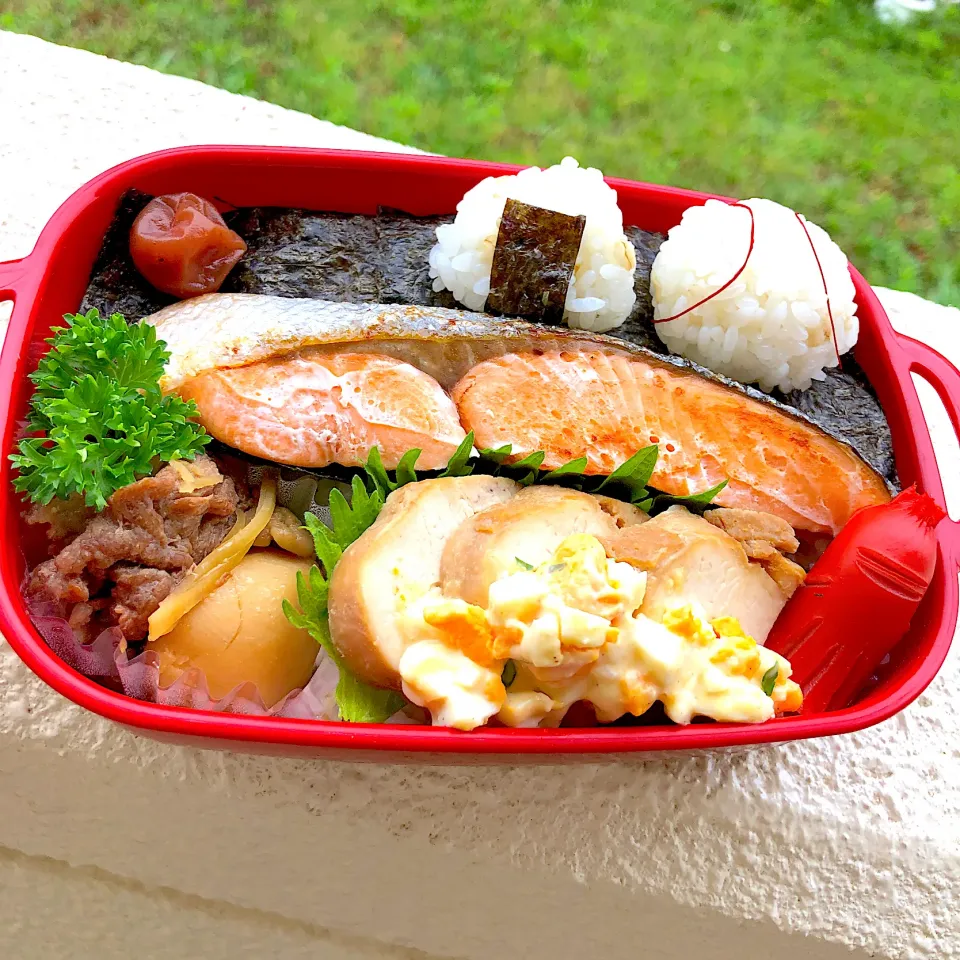 Snapdishの料理写真:n@oさんの料理 球児のぉ弁当✊😊‼️⚾️✨9/18🌸息子くん愛情弁当|理恵さん