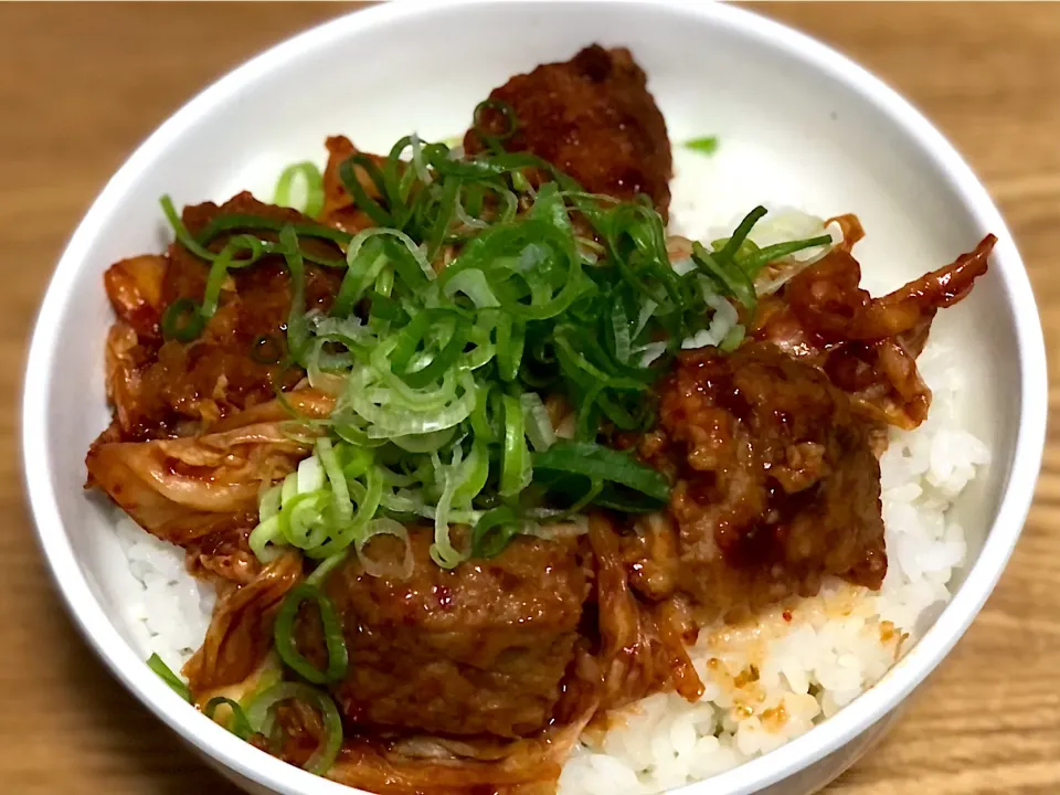 ☆キムチハンバーグ丼|まぁたんさん