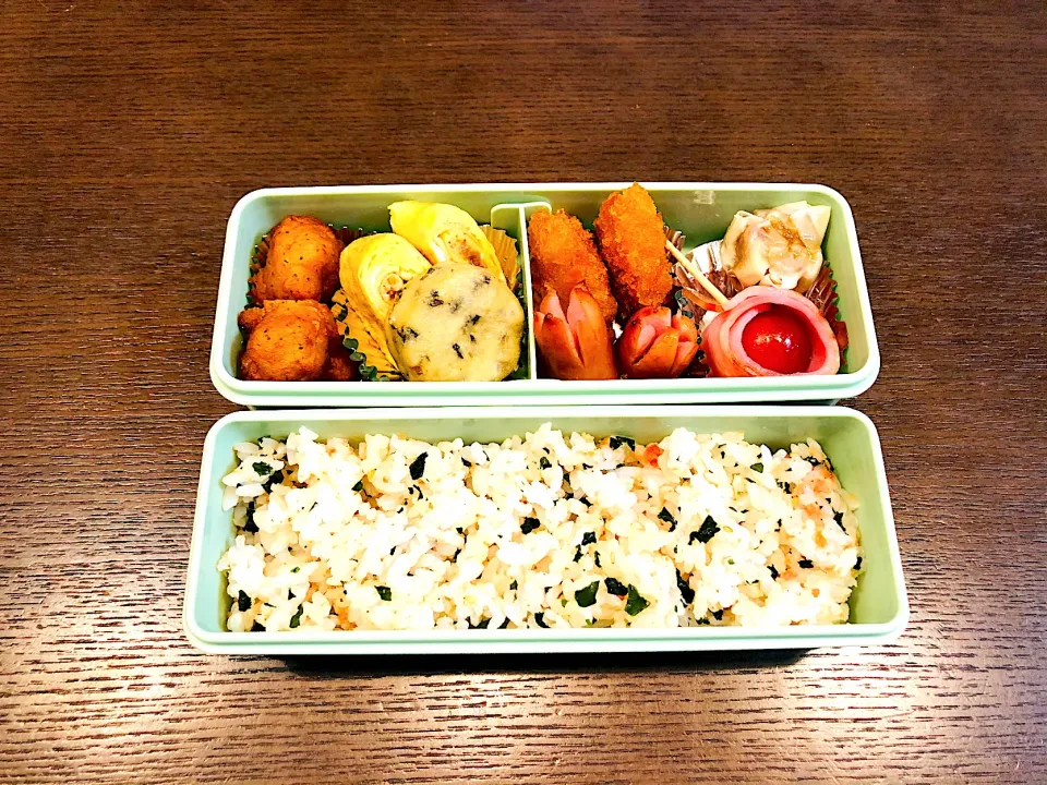 Snapdishの料理写真:着替え開始弁当|ちはるさん