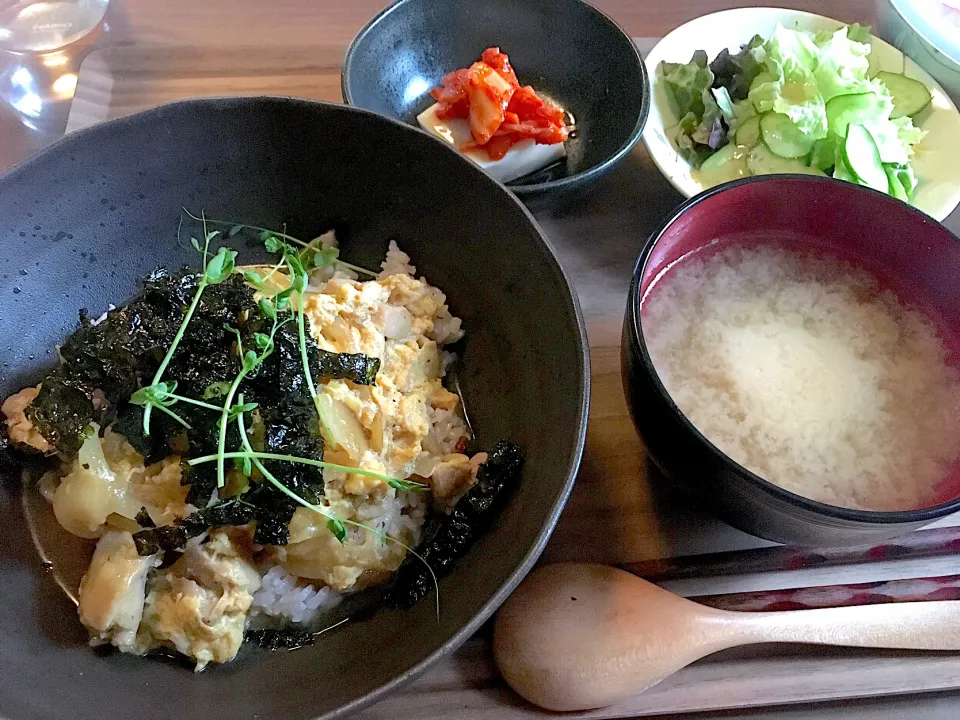 作ってもらった親子丼˙˚ʚ₍ ᐢ. ̫ .ᐢ ₎ɞ˚|にゃふてんさん