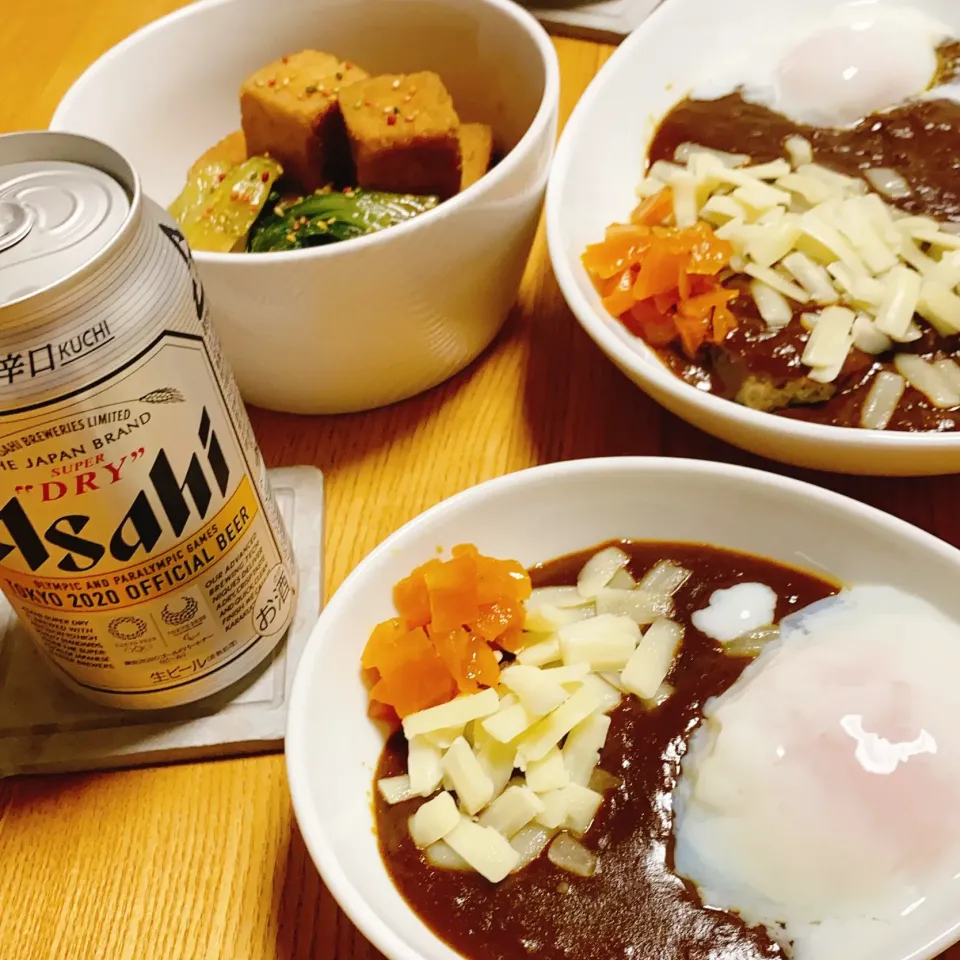 ‪‪ハンバーグカレー
‪‪青梗菜と厚揚げの煮浸し|naoさん