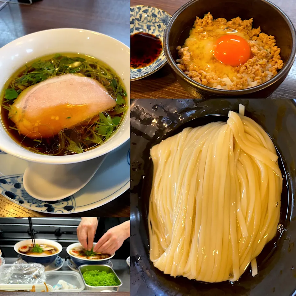 Snapdishの料理写真:醤油つけ麺　卵かけご飯🍚|るみおんさん