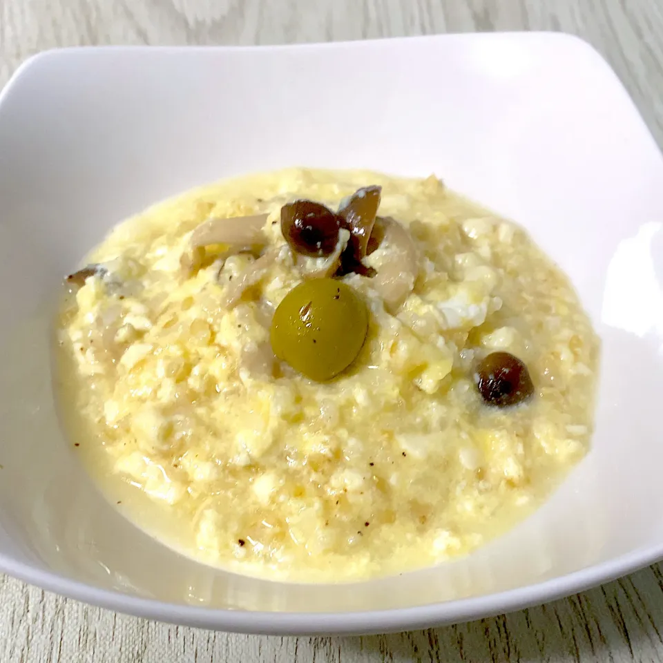 豆腐でカサ増ししめじリゾット|Johnnanaさん