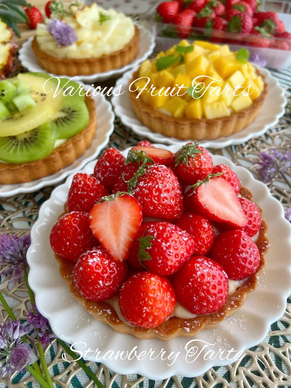 Snapdishの料理写真:タルトバリエーション🥧苺のタルト🍓🍓|kononon♡*゜さん