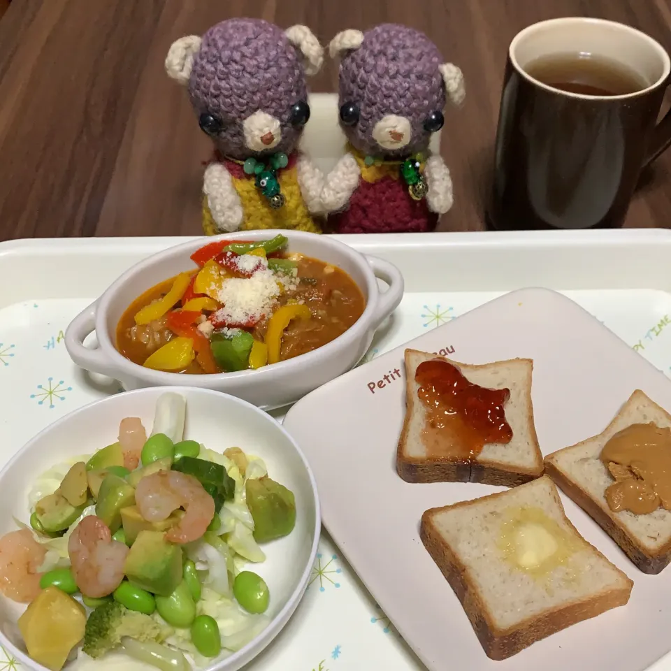 Snapdishの料理写真:朝ごぱん（╹◡╹）|chagashiさん