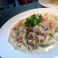 Snapdishの料理写真:Salmon fettuccine|alex mayburyさん