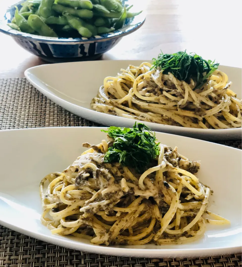 生海苔のクリームチーズパスタ🧀🍝|saoricocoさん