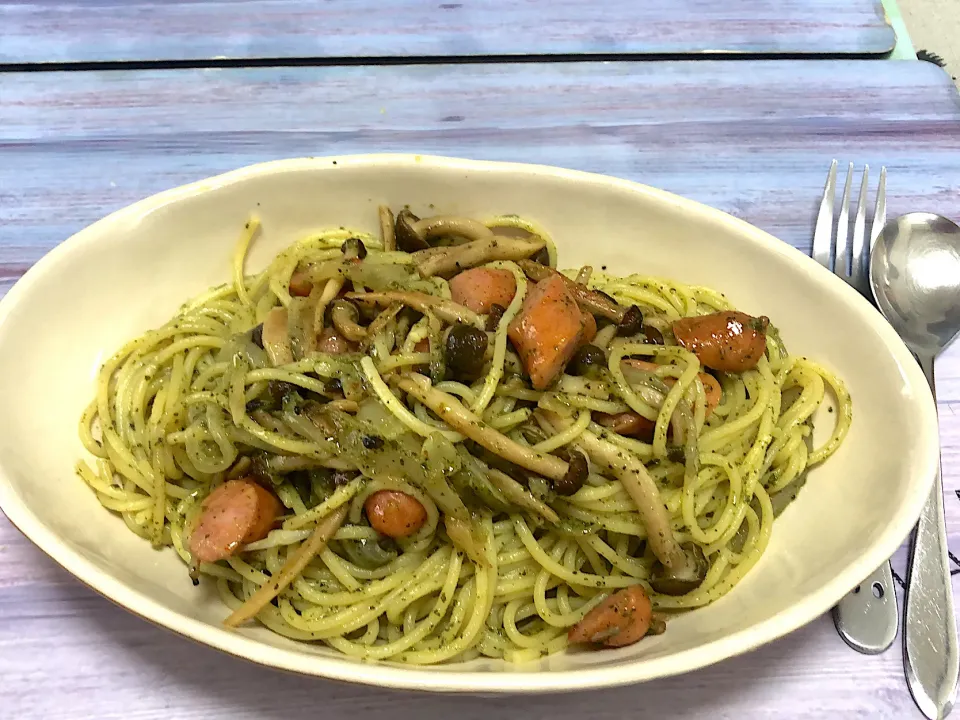 バジルパスタ🍝|はがきょんさん